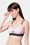 PrettyCat Padded Non-Wired Medium Coverage Bralette - Mauve — thumbnail 4