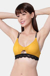 PrettyCat Padded Non-Wired Medium Coverage Bralette - Yellow — thumbnail 4
