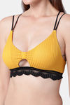PrettyCat Padded Non-Wired Medium Coverage Bralette - Yellow — thumbnail 6