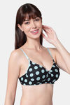 PrettyCat Padded Medium Coverage T-Shirt Bra - Blue — thumbnail 3
