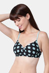 PrettyCat Padded Medium Coverage T-Shirt Bra - Blue — thumbnail 4