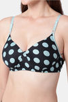 PrettyCat Padded Medium Coverage T-Shirt Bra - Blue — thumbnail 6