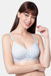 PrettyCat Padded Medium Coverage T-Shirt Bra - Blue — thumbnail 1