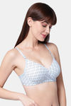 PrettyCat Padded Medium Coverage T-Shirt Bra - Blue — thumbnail 4
