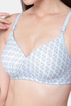 PrettyCat Padded Medium Coverage T-Shirt Bra - Blue — thumbnail 6
