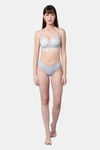 PrettyCat Padded Medium Coverage T-Shirt Bra - Grey — thumbnail 5
