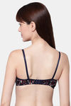 PrettyCat Padded Non-Wired Medium Coverage T-Shirt Bra - Blue — thumbnail 2