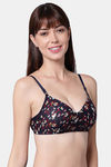 PrettyCat Padded Non-Wired Medium Coverage T-Shirt Bra - Blue — thumbnail 3