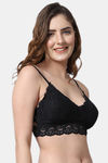 PrettyCat Padded Non-Wired Full Coverage Bralette - Black — thumbnail 4
