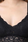 PrettyCat Padded Non-Wired Full Coverage Bralette - Black — thumbnail 6