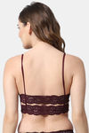 PrettyCat Padded Non-Wired Full Coverage Bralette - Maroon — thumbnail 2