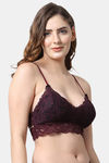 PrettyCat Padded Non-Wired Full Coverage Bralette - Maroon — thumbnail 4