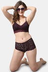 PrettyCat Padded Non-Wired Full Coverage Bralette - Maroon — thumbnail 5