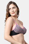 PrettyCat Double Layered Non-Wired Medium Coverage Minimiser Bra - Pink — thumbnail 4