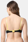 PrettyCat Double Layered Non-Wired Medium Coverage Minimiser Bra - Yellow — thumbnail 2