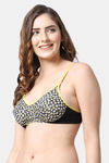 PrettyCat Double Layered Non-Wired Medium Coverage Minimiser Bra - Yellow — thumbnail 3
