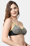 PrettyCat Double Layered Non-Wired Medium Coverage Minimiser Bra - Yellow — thumbnail 4