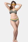 PrettyCat Double Layered Non-Wired Medium Coverage Minimiser Bra - Yellow — thumbnail 5