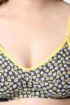 PrettyCat Double Layered Non-Wired Medium Coverage Minimiser Bra - Yellow — thumbnail 6