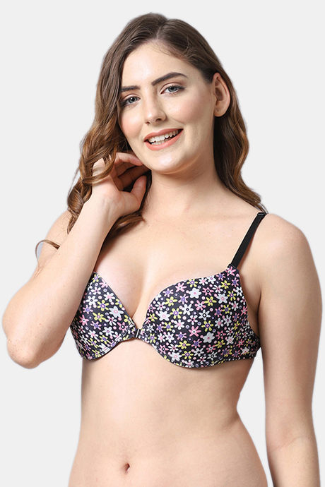 PrettyCat Push-Up Wired Demi Coverage Bra - Multicolor — image 3