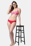 PrettyCat Push-Up Wired Demi Coverage Bra - Pink — thumbnail 5