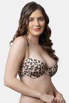 Pretty Cat Padded Plunge Wired Demi Coverage T-Shirt Bra - Multicolor — thumbnail 2