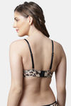 Pretty Cat Padded Plunge Wired Demi Coverage T-Shirt Bra - Multicolor — thumbnail 4