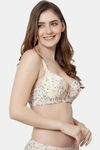 PrettyCat Padded Wired Medium Coverage T-Shirt Bra - Beige — thumbnail 4