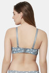 PrettyCat Padded Wired Medium Coverage T-Shirt Bra - Grey — thumbnail 2