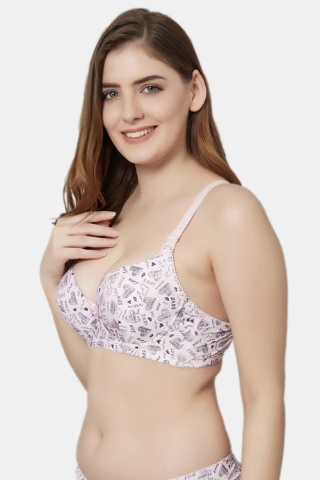 PrettyCat Padded Wired Medium Coverage T-Shirt Bra - Pink — image 3