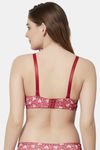 PrettyCat Padded Wired Medium Coverage T-Shirt Bra - Red — thumbnail 2