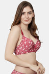 PrettyCat Padded Wired Medium Coverage T-Shirt Bra - Red — thumbnail 4