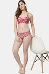 PrettyCat Padded Wired Medium Coverage T-Shirt Bra - Red — thumbnail 5