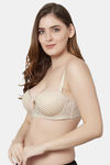 PrettyCat Padded Wired Demi Coverage T-Shirt Bra - Beige — thumbnail 3