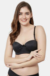 PrettyCat Padded Wired Demi Coverage T-Shirt Bra - Black — thumbnail 1