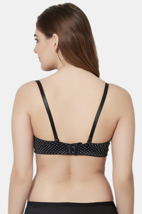 PrettyCat Padded Wired Demi Coverage T-Shirt Bra - Black — image 2