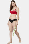 PrettyCat Padded Wired Demi Coverage T-Shirt Bra - Red — thumbnail 5
