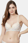 PrettyCat Padded Wired Medium Coverage T-Shirt Bra - Beige — thumbnail 1