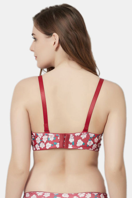 PrettyCat Padded Wired Medium Coverage T-Shirt Bra - Red — image 2
