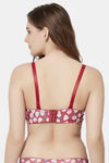 PrettyCat Padded Wired Medium Coverage T-Shirt Bra - Red — thumbnail 2