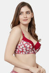 PrettyCat Padded Wired Medium Coverage T-Shirt Bra - Red — thumbnail 4