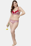 PrettyCat Padded Wired Medium Coverage T-Shirt Bra - Red — thumbnail 5