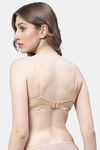 PrettyCat Padded Non Wired Medium Coverage T-Shirt Bra - Beige2 — thumbnail 2