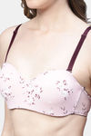 PrettyCat Padded Wired Demi Coverage Strapless Bra - Pink — thumbnail 6