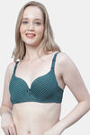 PrettyCat Padded Wired Full Coverage T-Shirt Bra - Green — thumbnail 1