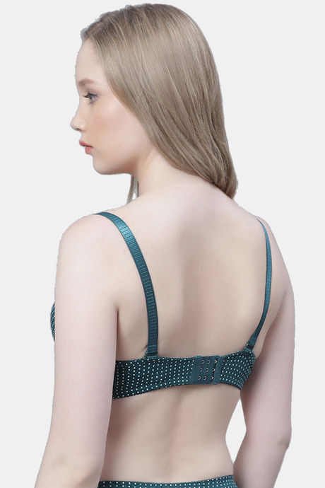 PrettyCat Padded Wired Full Coverage T-Shirt Bra - Green — image 2
