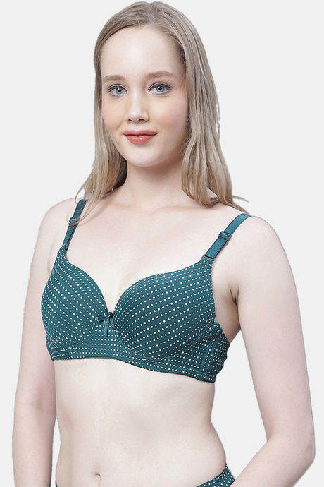 PrettyCat Padded Wired Full Coverage T-Shirt Bra - Green — image 3