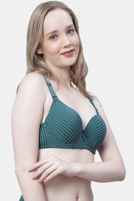 PrettyCat Padded Wired Full Coverage T-Shirt Bra - Green — image 4