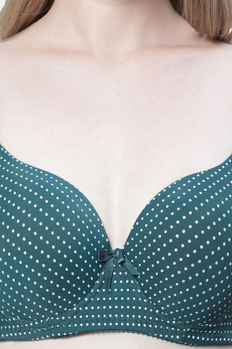 PrettyCat Padded Wired Full Coverage T-Shirt Bra - Green — image 6
