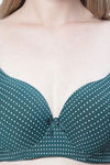 PrettyCat Padded Wired Full Coverage T-Shirt Bra - Green — thumbnail 6
